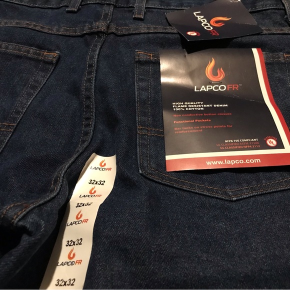 S🚫LD NWT MEN’S “LAPCO FR DENIM JEANS” FLAME RESISTANT DENIM 100% COTTON - Picture 5 of 11